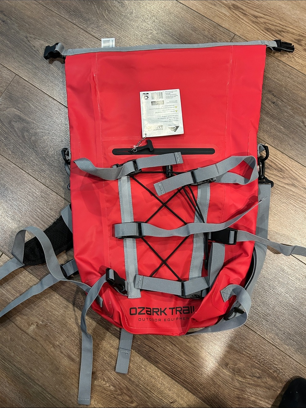 Ozark Trail Spring River Waterproof Roll Top Kayak Backpack, Red
